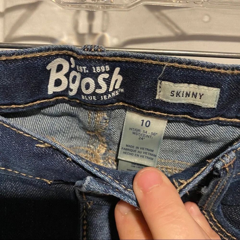 Oshkosh B’Gosh Youth Size 10 Girl Skinny Denim Jean Stretch Fit Style Adjustable